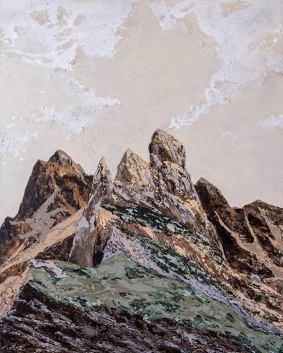 Earthy Textured Mountains by Denise Quah
