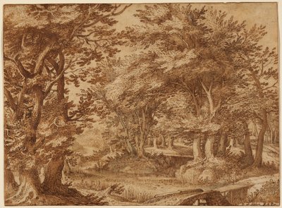 Forest Landscape with a Distant Castle by Denys van Alsloot