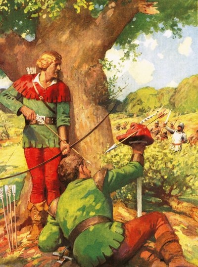 Robin and Little John Confusing the Normans by Derek Charles Eyles