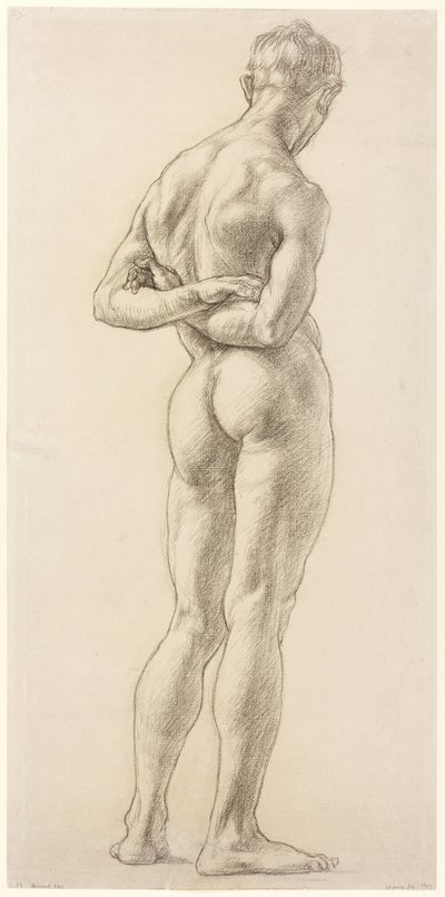 A Study of a Male Figure, c.1906-07 by Derwent Lees