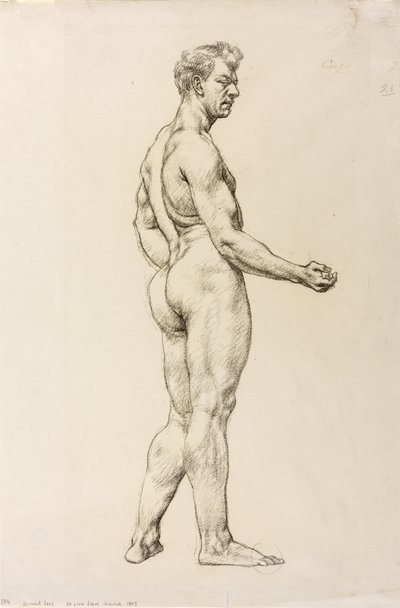 A Study of a Male Figure, c.1906-07 by Derwent Lees