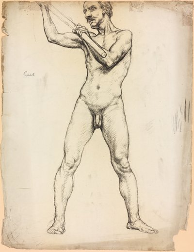 A Study of a Male Figure by Derwent Lees