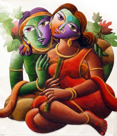 Colorful Indian Couple by Dhananjoy Mukherjee