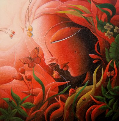 Serene Nature Woman by Dhananjoy Mukherjee