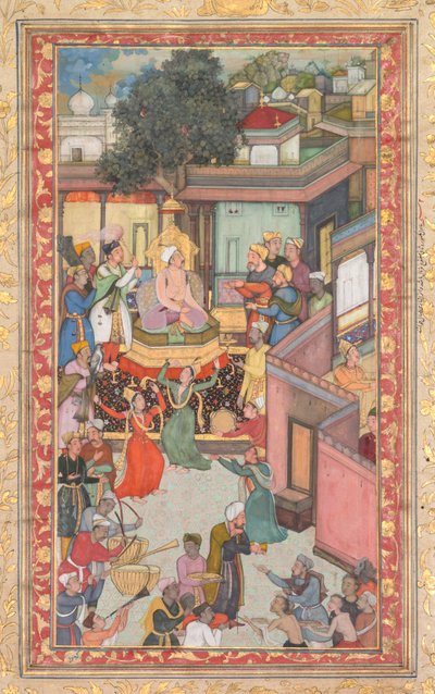 Circumcision ceremony for Akbar’s sons, painting 126 from an Akbar-nama Book of Akbar... by Dharam Das