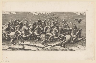 Procession of Armed Riders (Right Part) by Diana Mantuana