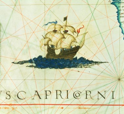 Galleon in full sail, (detail) by Diego Homem