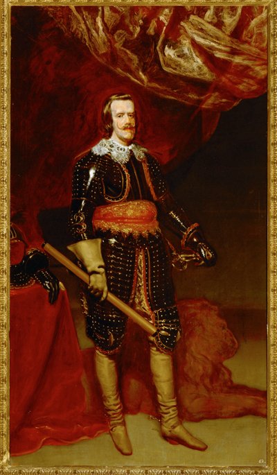 Philip IV in Armour, with a Lion at His Feet by Diego Rodriguez de Silva y Velazquez