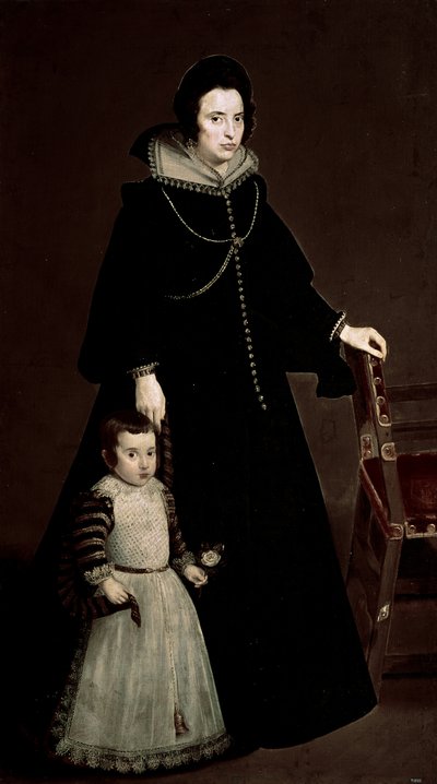 Portrait of Doña Antonia de Ipeñarrieta with a son, c.1631 by Diego Rodriguez de Silva y Velazquez