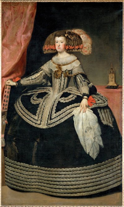 Queen Maria Anna of Austria, wife of King Philip IV of Spain, daughter of Emperor Ferdinand III by Diego Rodriguez de Silva y Velazquez