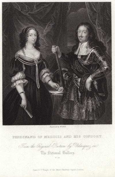 Portrait of Ferdinand of Medicis and His Consort by Diego Velázquez