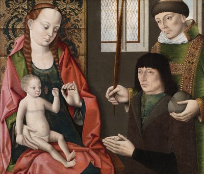 Virgin and Child with Saint Stephen and a Donor by Dirck Bouts