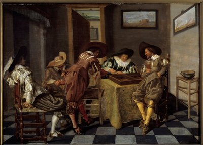 The Part of Tric Trac (Old Game of Backgammon) by Dirck Hals