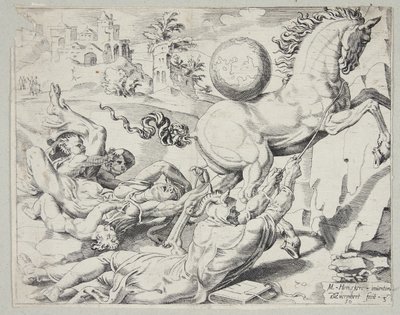 The World Carrying Away Knowledge and Love by Dirck Volckertsz. Coornhert