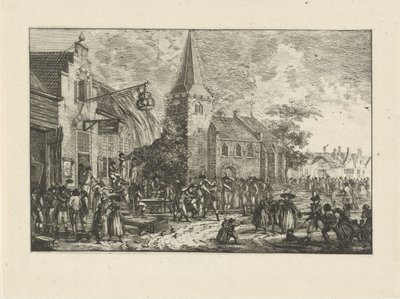 Figures at an Inn by Dirk Langendijk