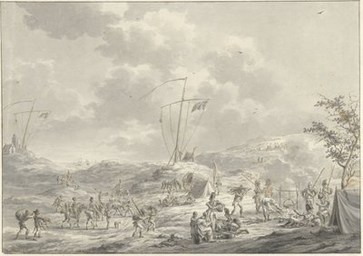 Camp of the Russian Army at Callantsoog in 1799 by Dirk Langendijk
