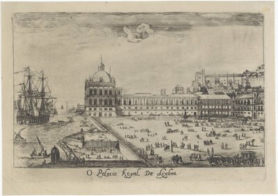 View of the Royal Palace in Lisbon (series title: Views of Lisbon) by Dirk Stoop