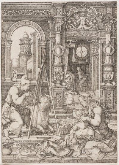 Saint Luke Painting the Virgin and Child by Dirk Vellert