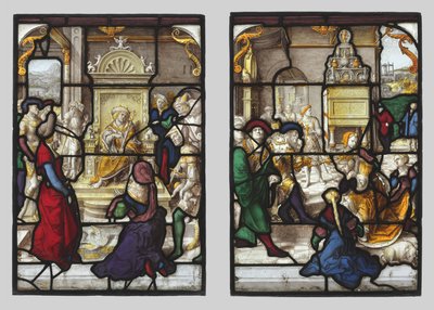 The Judgment of Solomon and Esther before Ahasuerus (pair) by Dirk Vellert