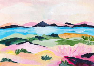 Colorful Mountain Lake by Dirkie Nell