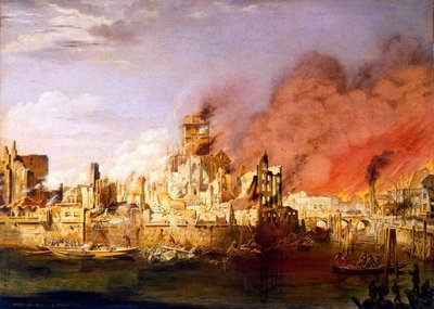 The Great Fire of Hamburg on 5th May 1842 by Ditlev Martens