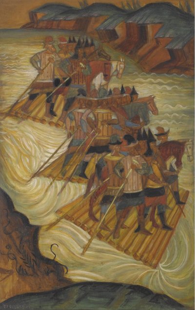 Crossing the River by Dmitri Semyonovich Stelletsky