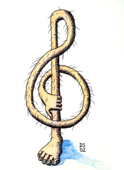 Hairy Treble Clef by Dmitri Smirnov