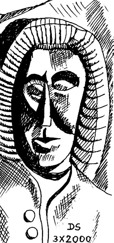 Johann Sebastian Bach - Caricature of the German Composer by Dmitri Smirnov