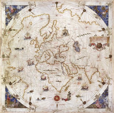 Portolan Chart of the World by Dolfin Bonaldo