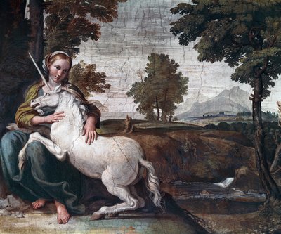 A Virgin with a unicorn by Domenichino