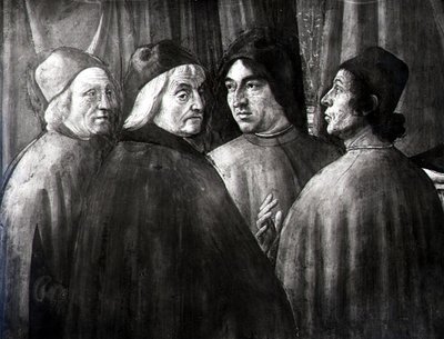 Zacharias in the Temple (detail) by Domenico Ghirlandaio