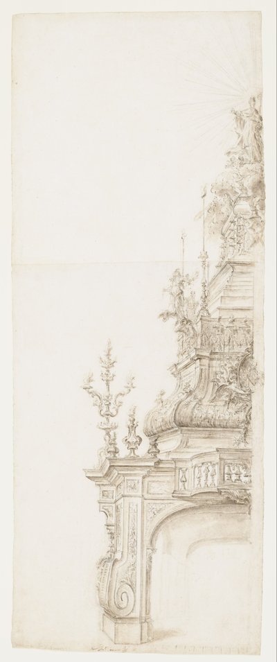 Design for a Festive Decoration in Honor of a Bishop by Domenico Antonio Vaccaro