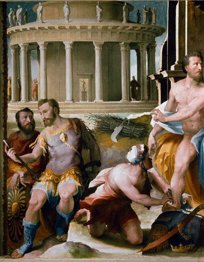 Friesland: The Sacrifice of Codros, King of Athens (detail) by Domenico Beccafumi