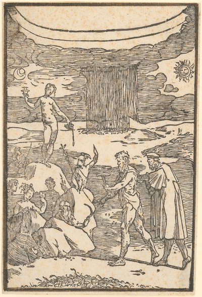 Vulcan and the Philosopher (Teoria) Embark on the Search for Metals Enclosed in Rocks, Plate 2 of the Series 