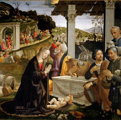 Adoration of the Shepherds (detail) by Domenico Ghirlandaio