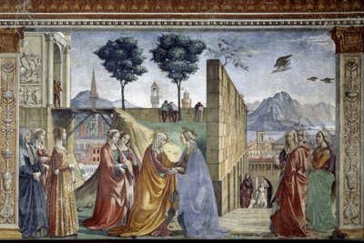 The Story of Saint John the Baptist: The Visitation by Domenico Ghirlandaio