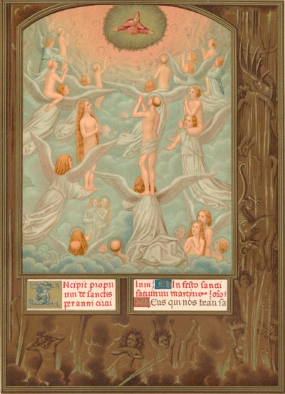 Angels Present to God the Souls of the Newly Elected, Early 16th Century by Domenico Grimani