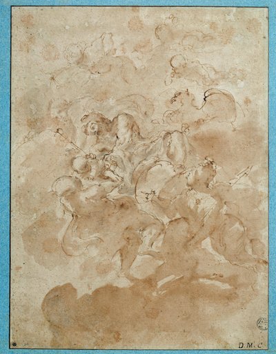 Jupiter Entrusts Bacchus to Mercury by Domenico Maria Canuti