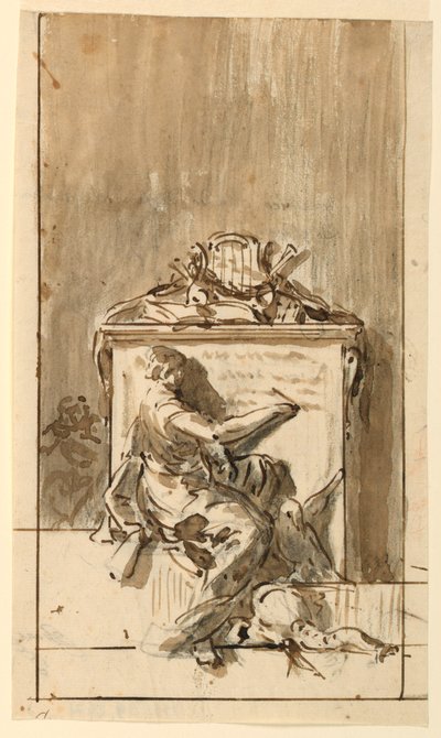 Sketch for a Monument to be Fastened to a Wall by Domenico Mondo