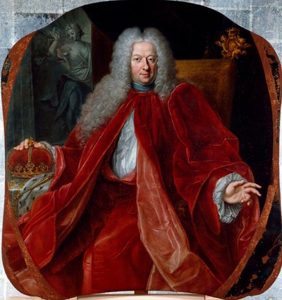 Portrait of Domenico Negrone, Doge of the Republic of Genoa from 1723 to 1726. Painting by Domenico Parodi by Domenico Parodi