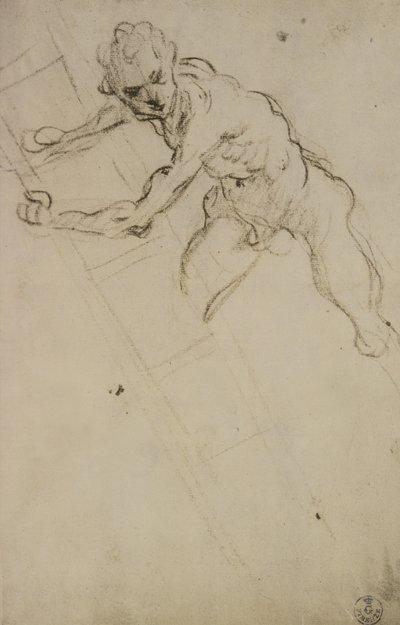 Study of a Figure for the Crucifixion by Domenico Robusti Tintoretto