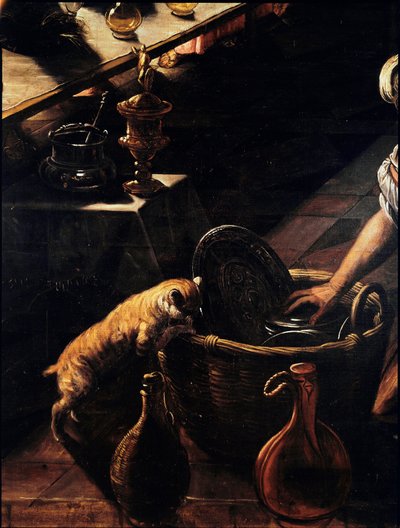 The last supper (detail) by Domenico Robusti Tintoretto