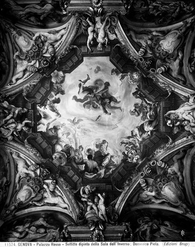 Allegory of Winter, on the Vault of the Winter Room by Domenico the Elder Piola