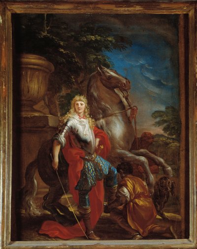 Portrait of a Gentleman from Genoa with His Horse by Domenico the Elder Piola