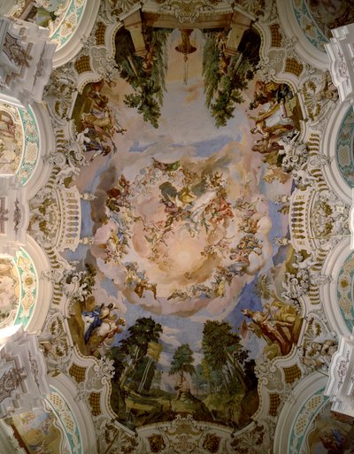 Fresco Decorating the Dome of the Schussenried Monastery by Dominikus Zimmermann