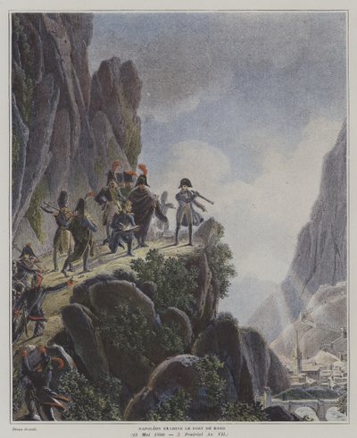 Napoleon Examining Fort Bard, Italy, 23 May 1800 by Dominique Vivant (after) Denon