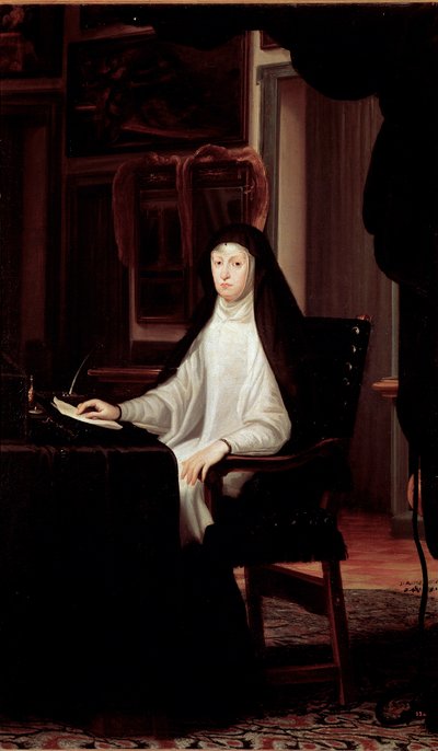 Portrait of Queen Mary Anne of Austria by Don Juan Carreno de Miranda