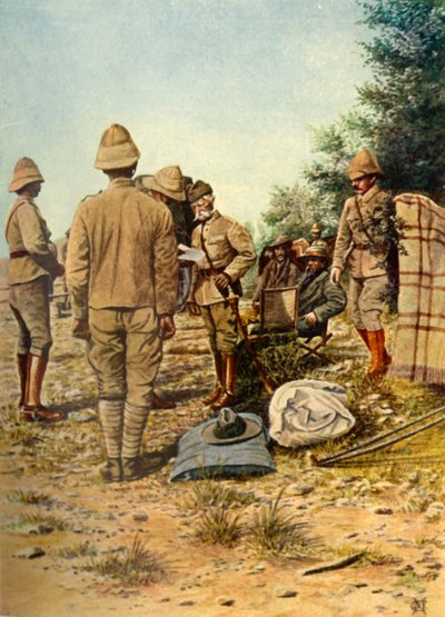 The Surrender of General Cronje to Lord Roberts at Paardeberg, 27 February 1900, 1901 by Donald E M