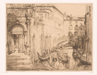 View in Venice 1911 (The White Palace) by Donald Shaw MacLaughlan (signed by artist)