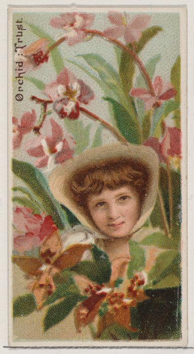 Orchid: Trust, from the series Floral Beauties and Language of Flowers N75 for Duke brand by Donaldson Brothers